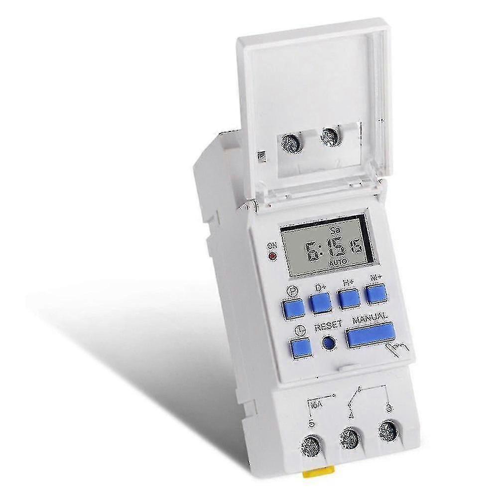 Electronic Weekly 7 Days Programmable Digital Industrial Time Switch Relay Timer Control Ac 16a Din Rail Mount Dropshipping