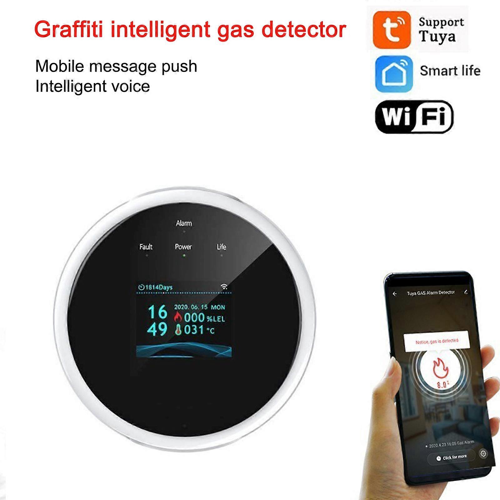 Gas Leak Detector Wifi for Home Natural Gas Leak Detector LCD Screen APP Alarm NEW