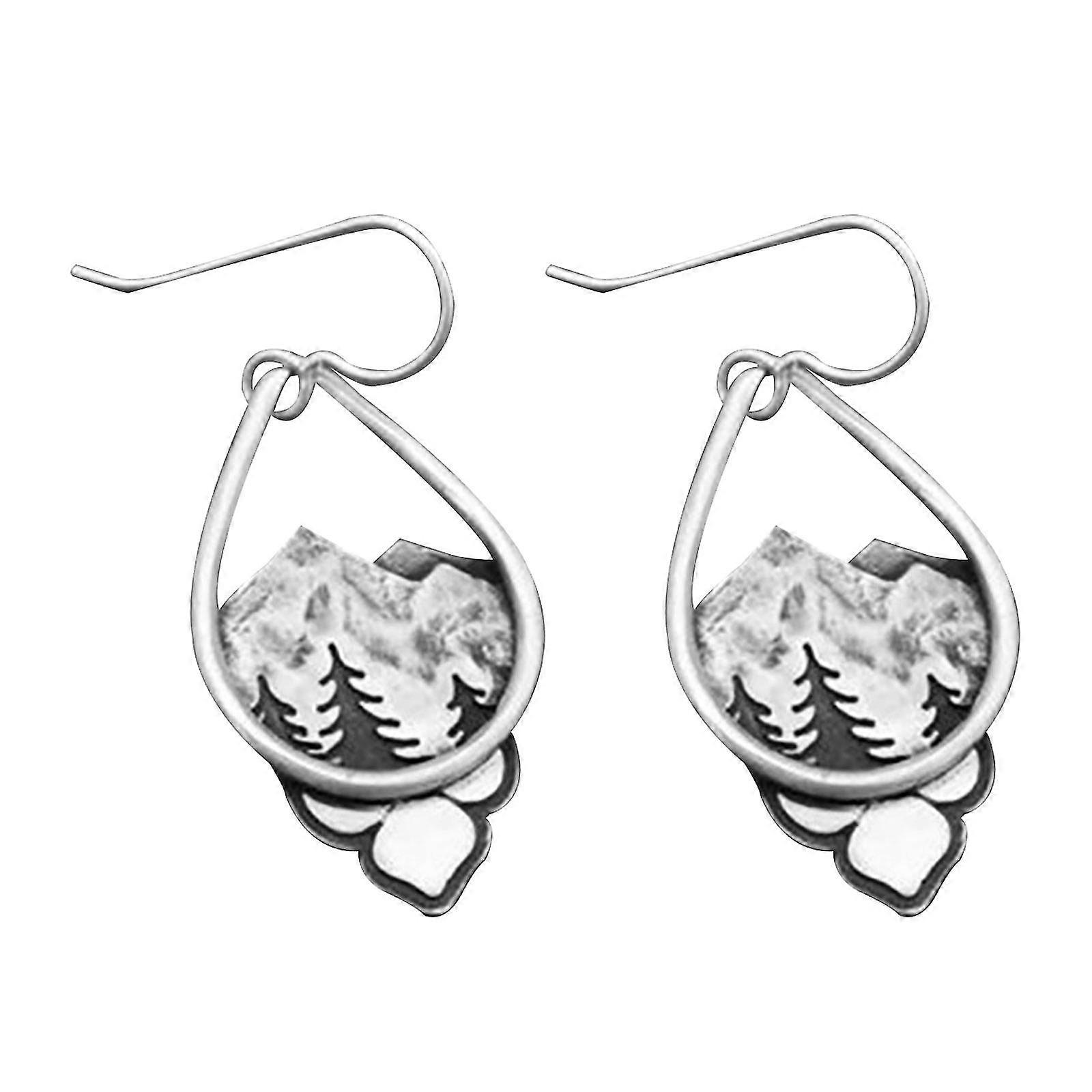 Creative Mountain And Tree Earrings Highlight Your Unique Personality