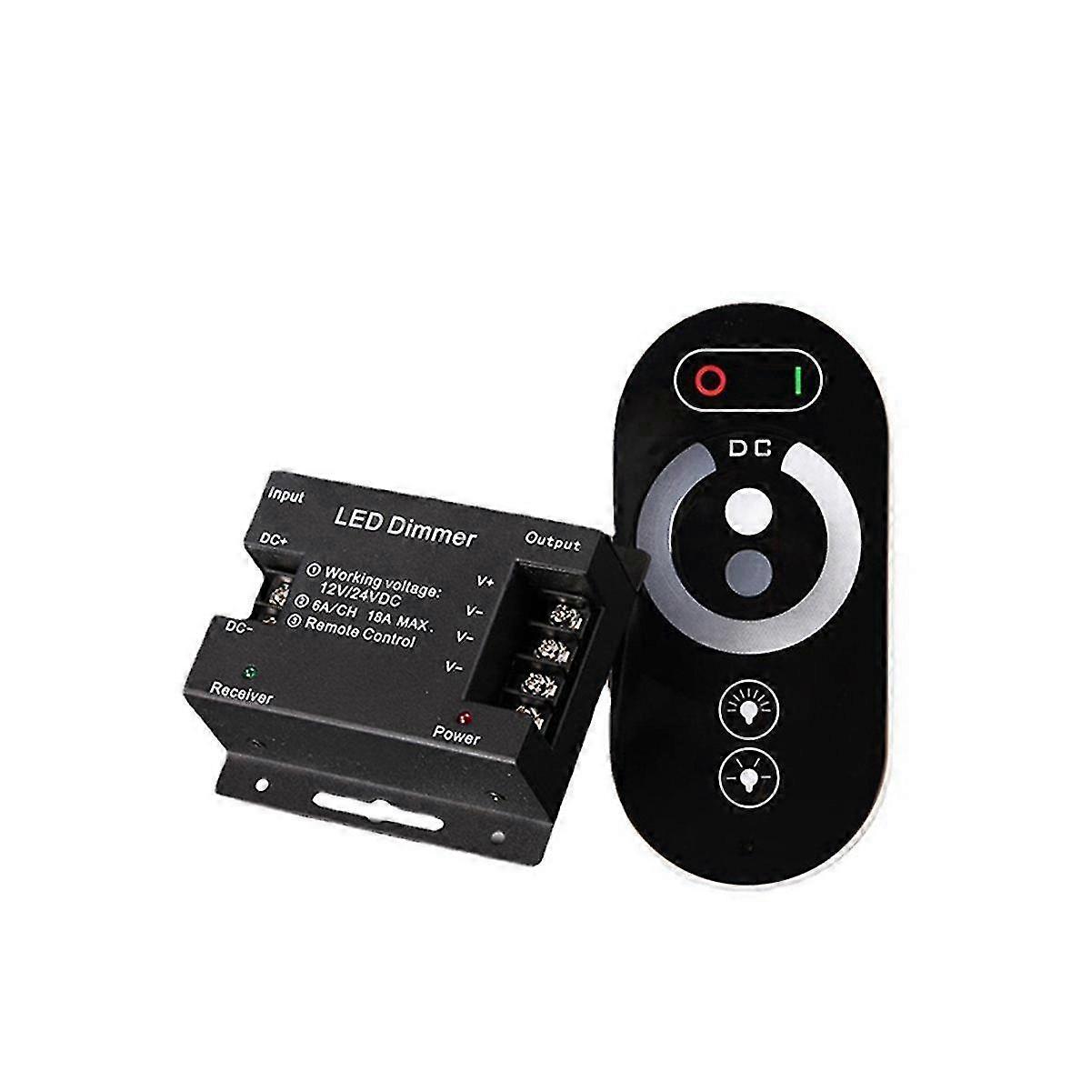Portable Led Touch Dimming Controller 6 Keys Rf Wireless Remote Control Led Monochrome Strip Light