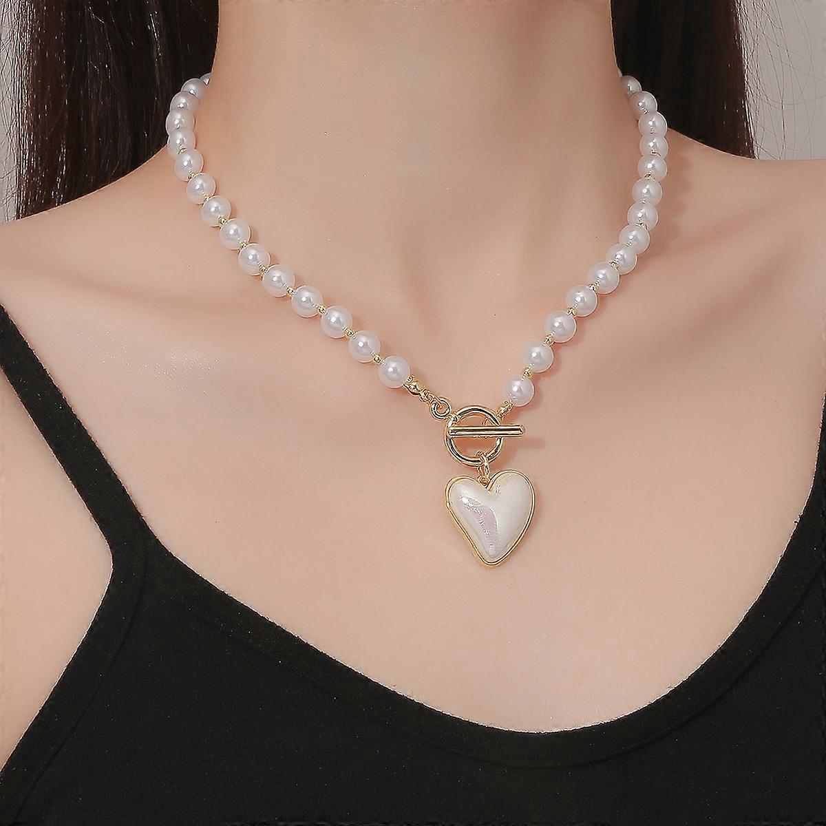 Love Pendant,  Pearl Stone Necklace