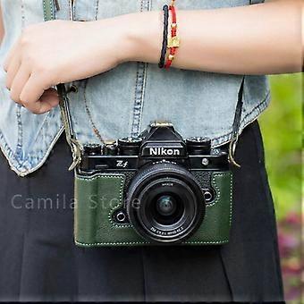 NEWハンドワークフォトカメラレザー牛革バッグ本体BOXケース