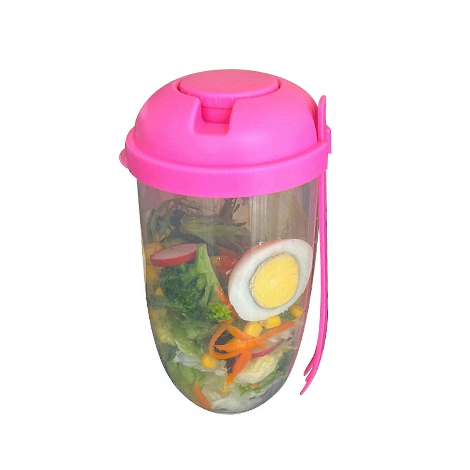 1000ml Salad Cup with Fork Large Capacity Portable Low-fat Diet Meal Fruit And Vegetable Snack Cup for Outdoor KAESI