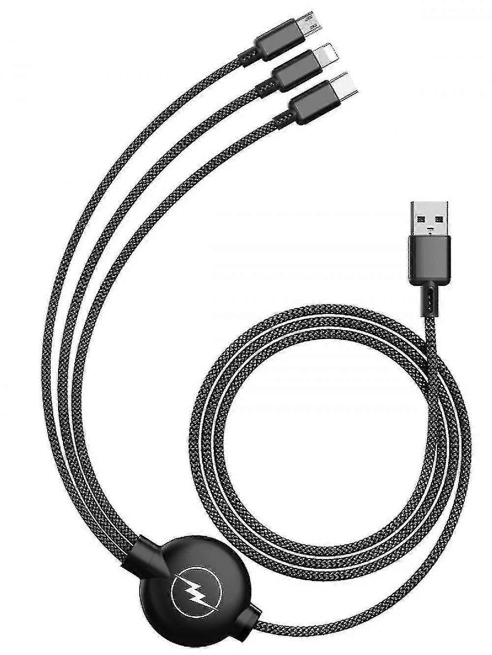 Multi Charging Cable, Upworld Usb Cable 3.2ft 3 In 1 Premium Nylon Braided Multiple Usb Fast Charging Cords Type