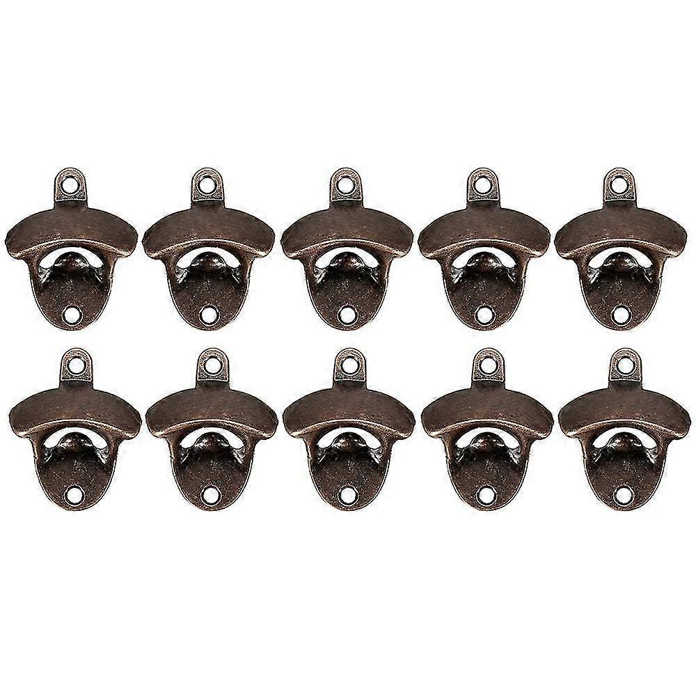 10 Pack Bottle Opener Wall Mounted Rustic Beer Opener Set Vintage