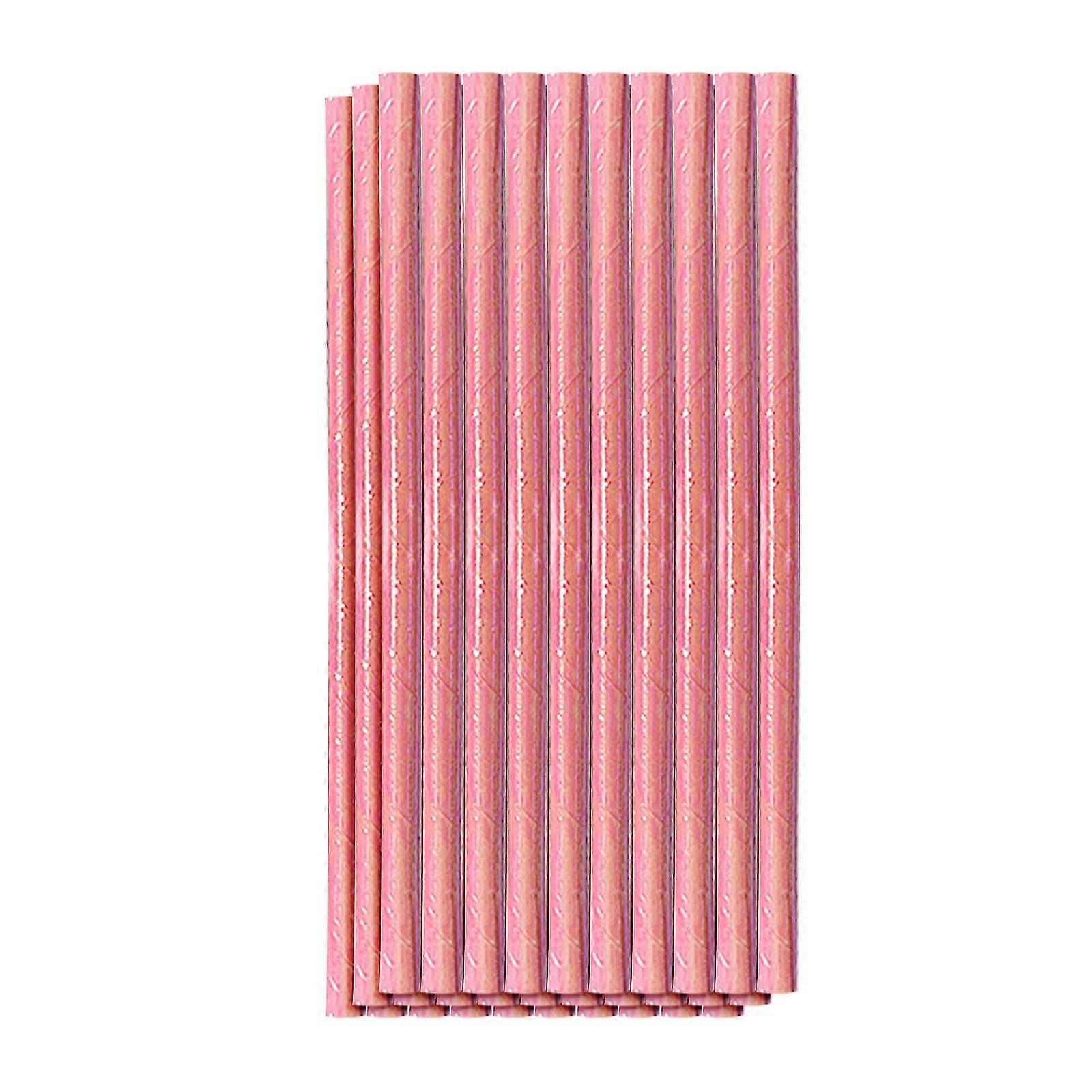 200pc Striped Colored Paper Straws Disposable Biode-gradable Paper Straws