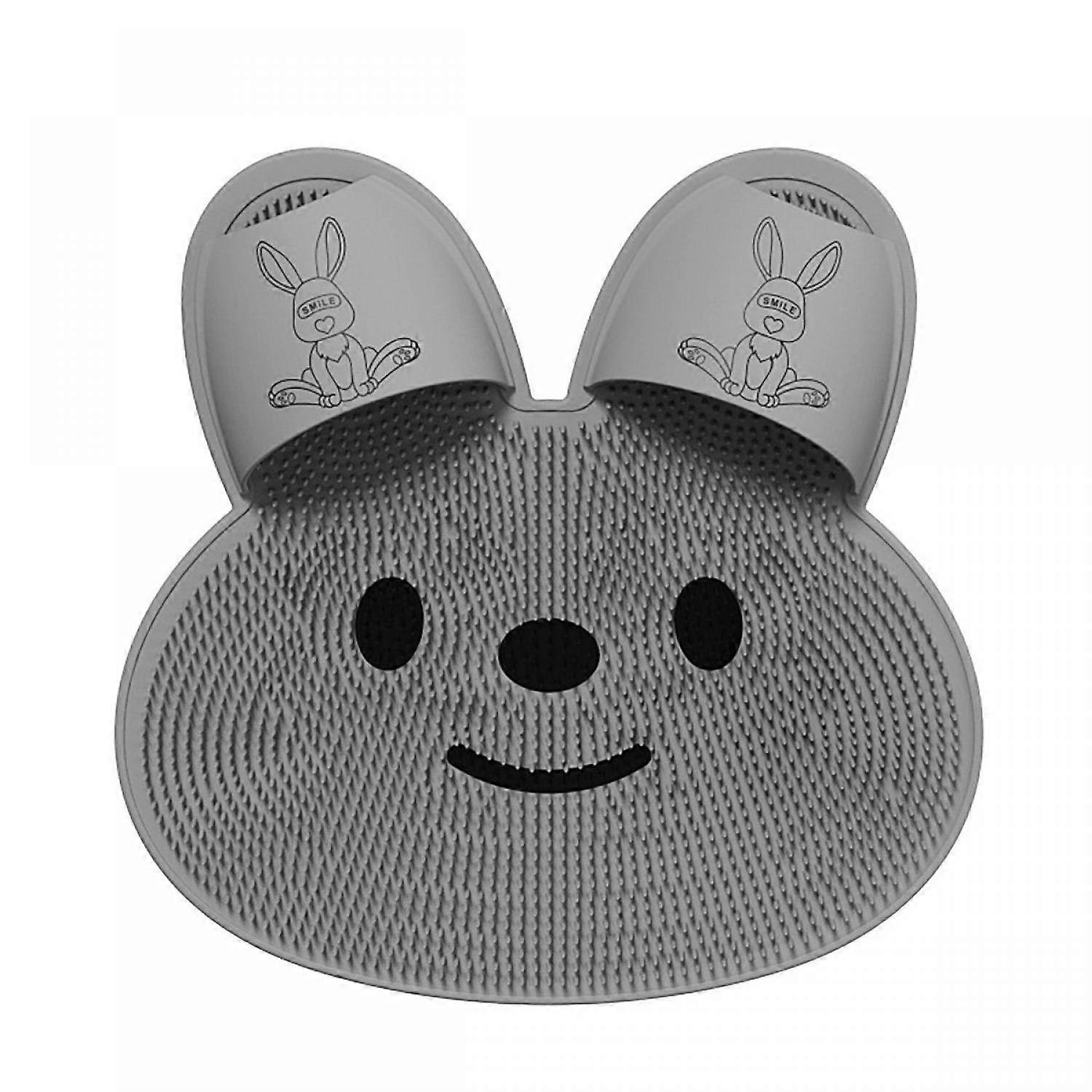 Gray multifunctional silicone massage mat, soothing