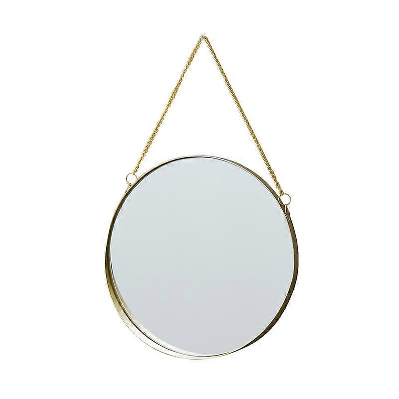 Round Hanging Mirror with Straps, Modern, Hallway, Bathroom and Guest WC, diameter: 40cm