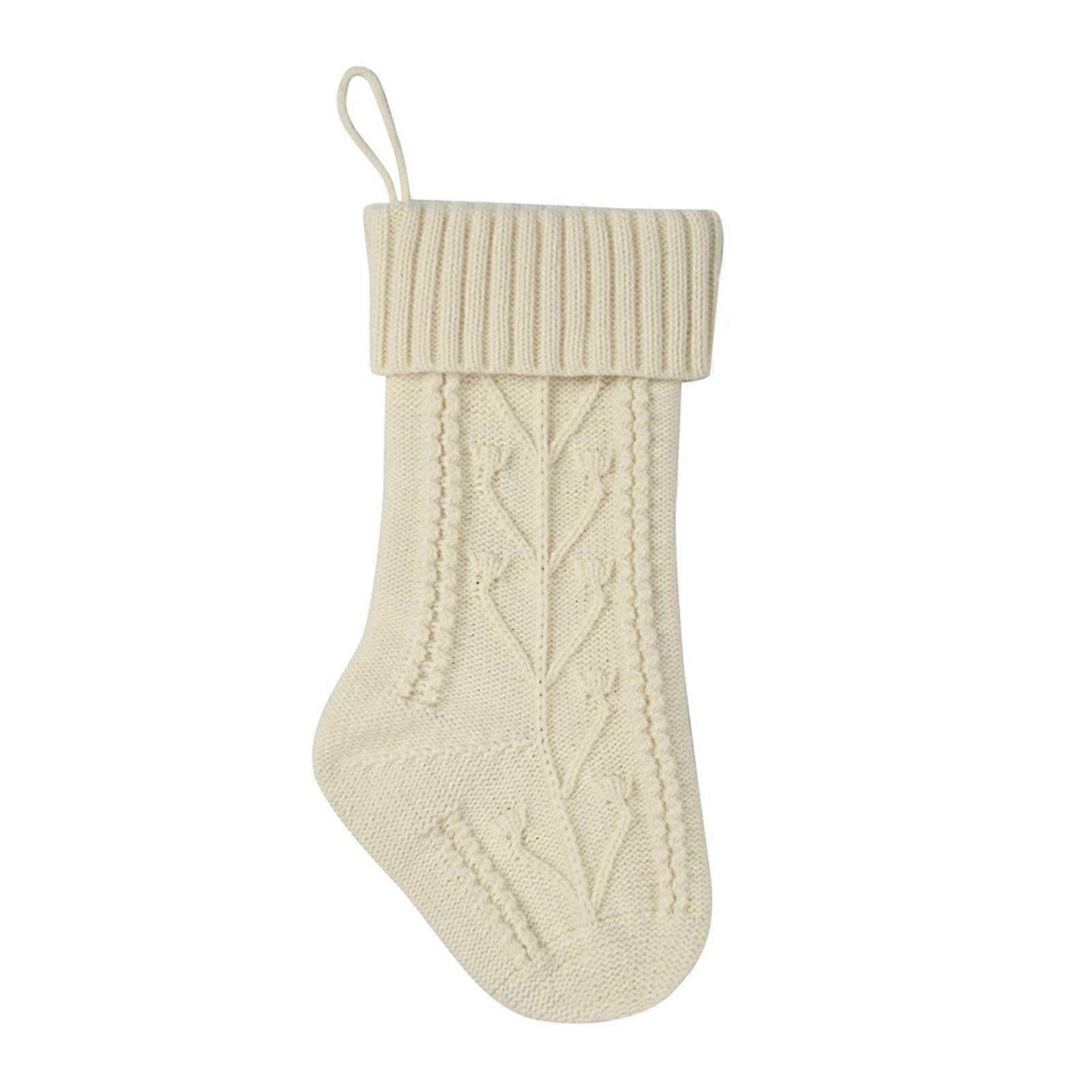 Elastic Good Woven Christmas Stocking Festive Touch Colorful Knitted Fabric Candy Bag For Home