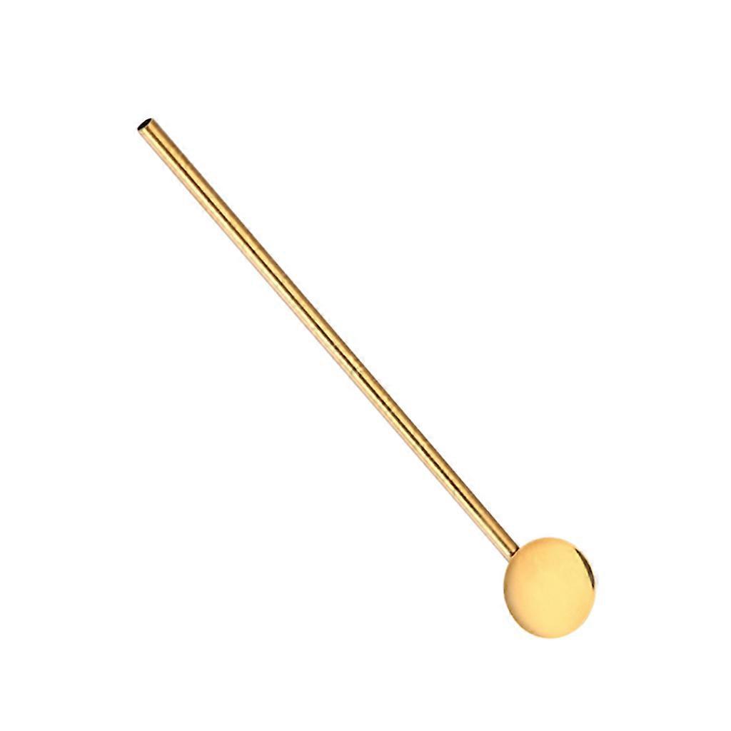 Stainless Steel Creative Straw with Stirring Spoon Round Silver