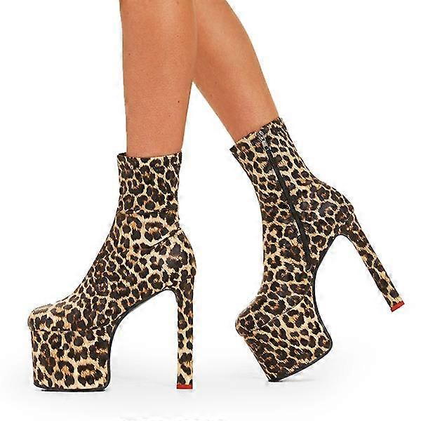 Lamoda Join The Club Platform Ankle Boots Leo - LMF 4641 - LeopardPU - UK5