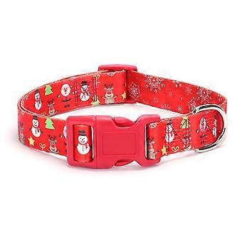 Christmas Pet Collar Leash Set Christmas Dog Leash Print Santa Dog Collar  PK