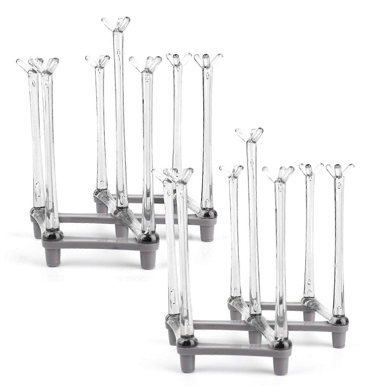 2 Pack Cup Rack Retractable Plastic Non-slip Bottom