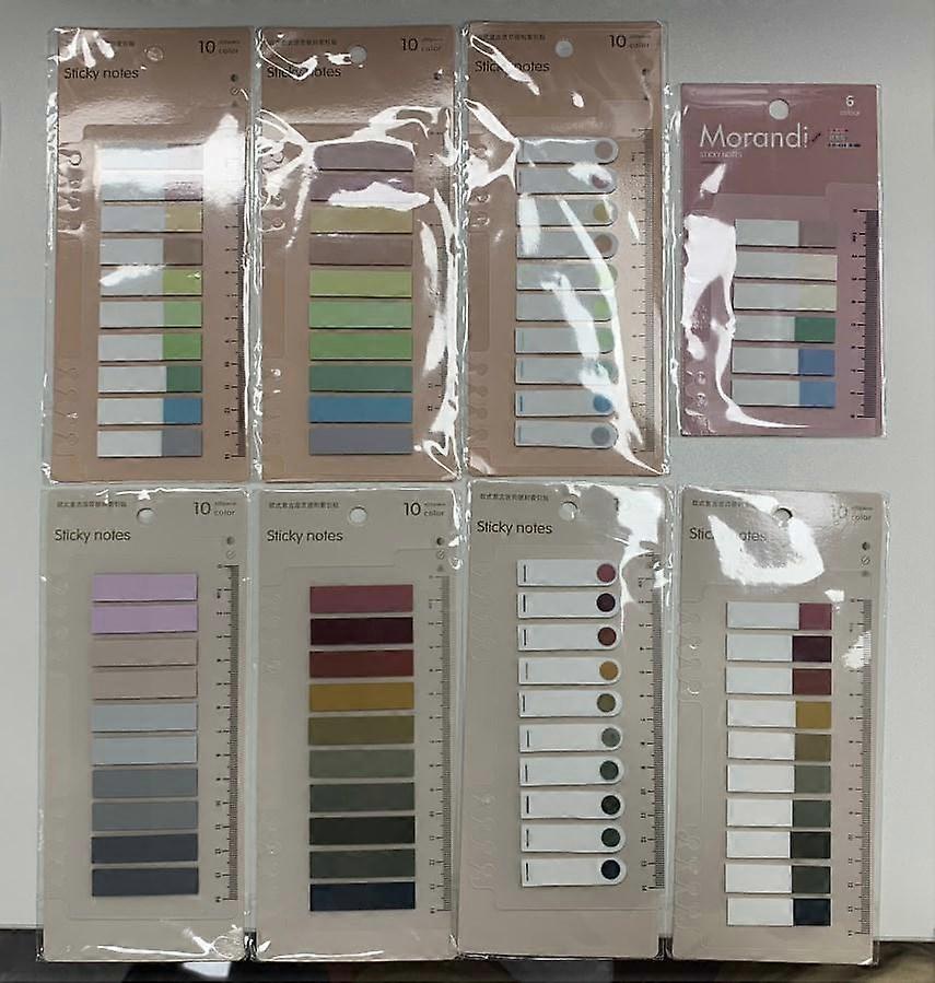 1520Pcs Page Markers Morandi Color portable Sticky Notes Index Tabs for Home Office School