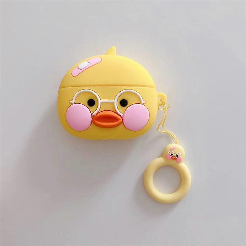 Airpods 3 silicone protective case game machine is suitable for Apple headset case split airpods case-Net red duck+hook