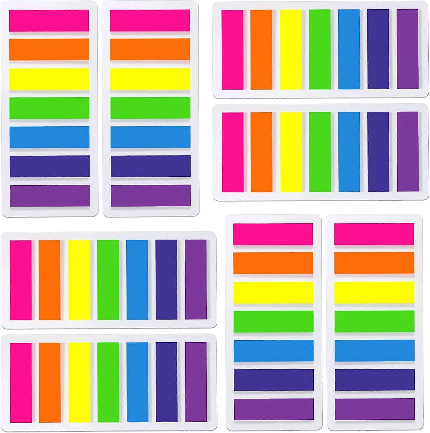 (8 Sets) Color Sticky Notes Index Adhesive Bookmarks, Index Tabs for Sheets Reports Books, Custom Adhesive Notes for Marking Pages/School and Office
