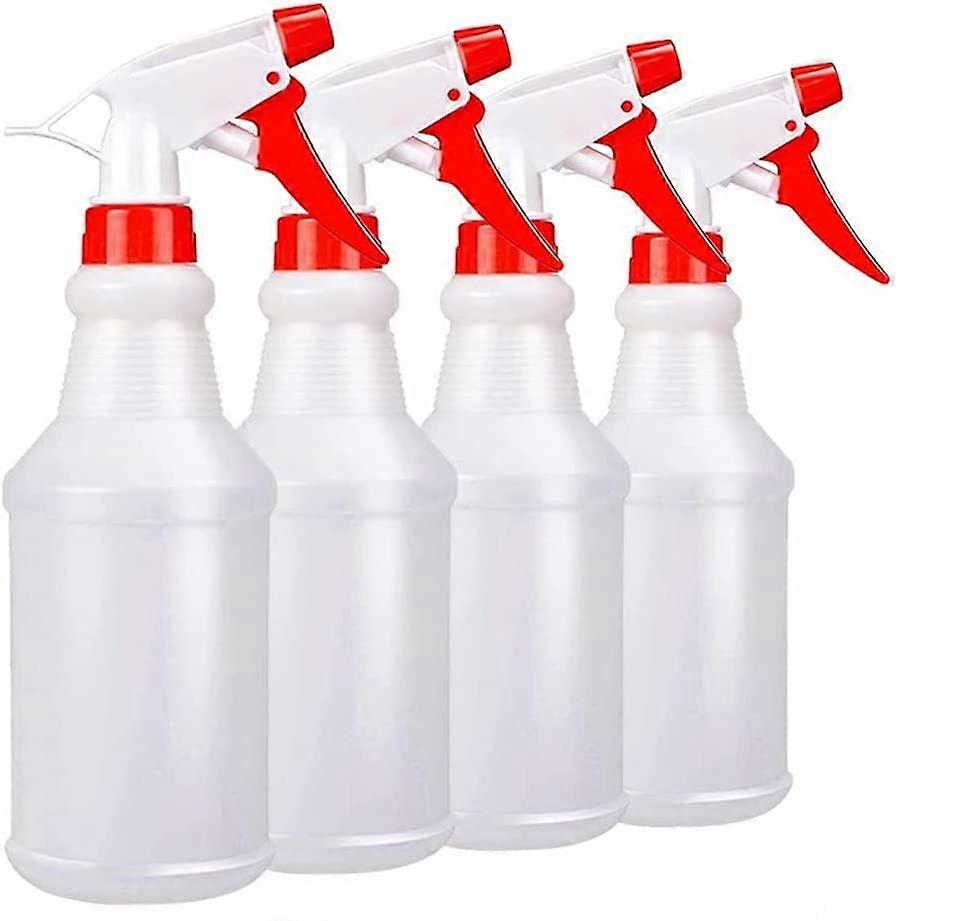Tomme sprayflasker (16oz / 4Pack) - Justerbare sprayflasker til rengøringsopløsninger - Ingen lækage og tilstopning - HDPE sprayflaske til planter, kæledyr, blegemiddel Spra