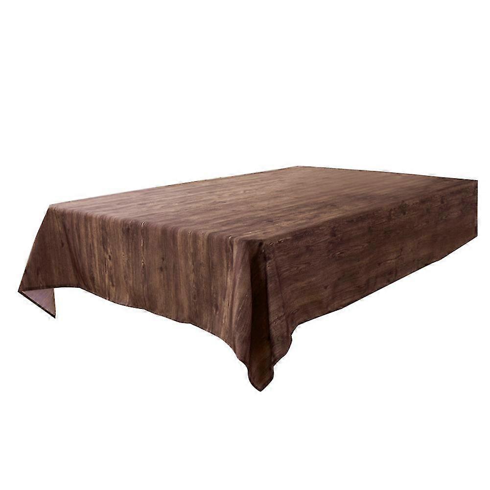 Wood Grain Printed Tablecloth Waterproof And Oil-Proof Square Table Cover