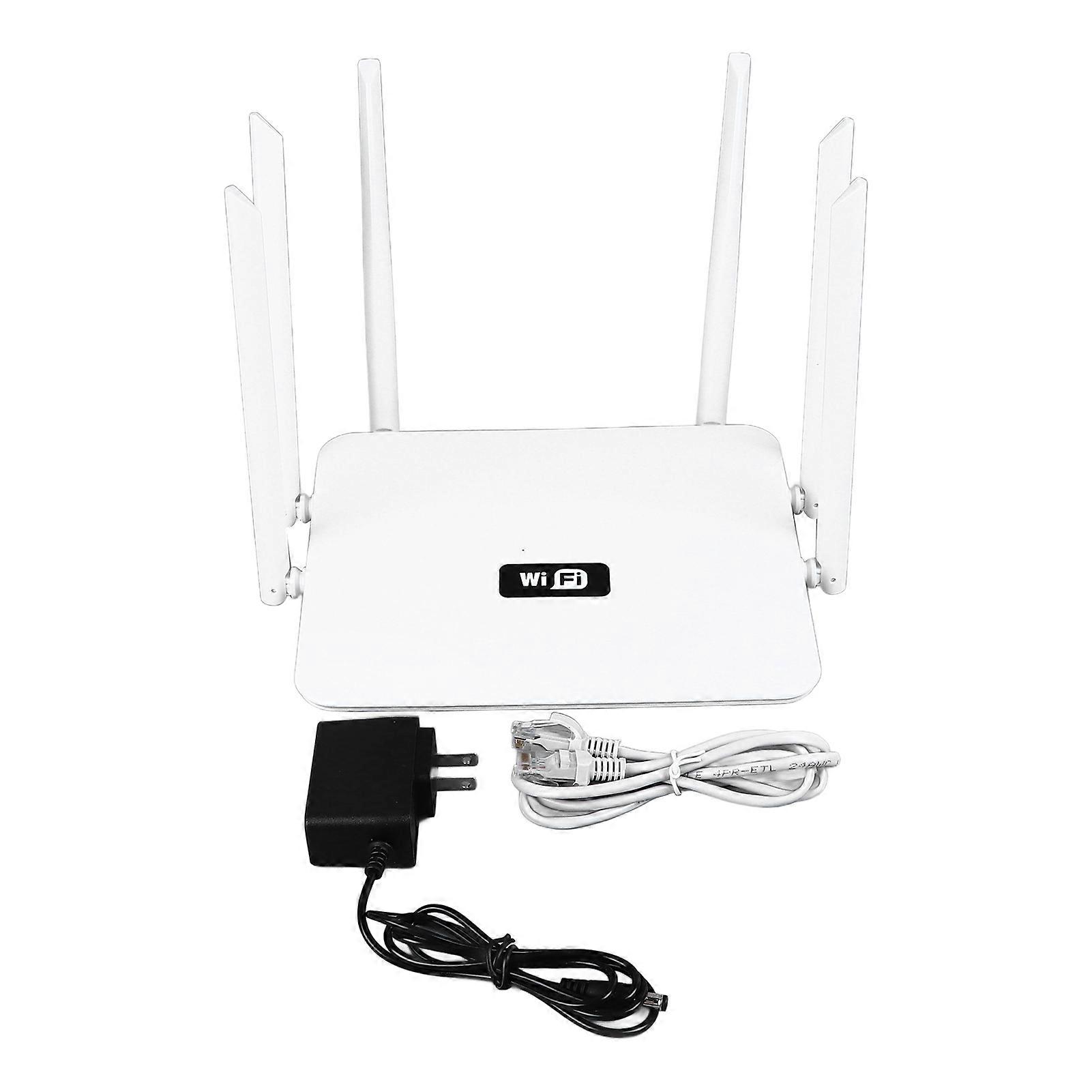 Smart WiFi Router 300M High Speed Dual Band Wireless Internet Router with 1 WAN Port 4 LAN Ports 6 Antennas US Plug 100240V