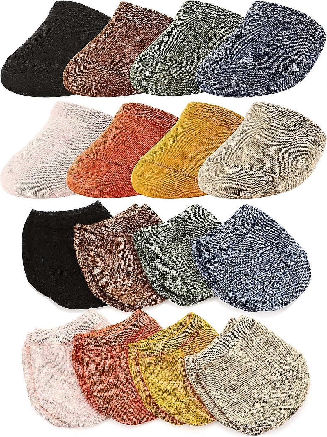 Toe Topper Liner Half Socks - Seamless Women's Socks for Toe Coverage (8 Pairs)
