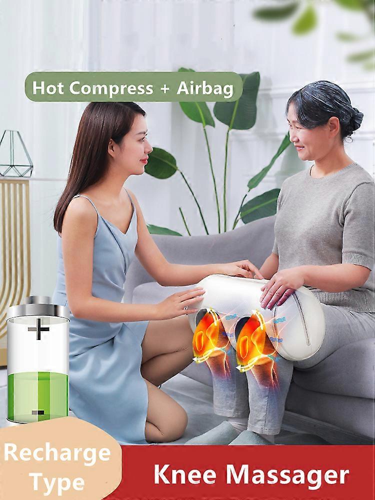 DSMY Knee Foot Massager Electric Automatic Heating Vibration Calf Pain Relief Laser Physical Therapy Knee Magnetic Care Massager