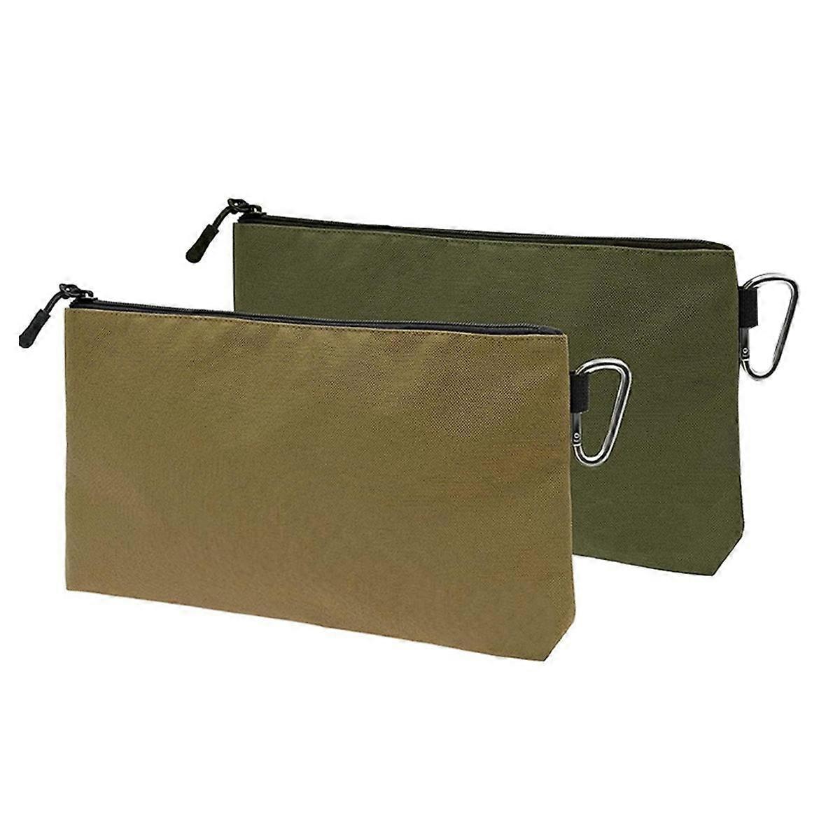 2Pcs Tool Pouch Zipper Bag,Tool Bag,Multipurpose Storage Pouch,Heavy Duty Tool Bag with Zipper for Tools,Stationary