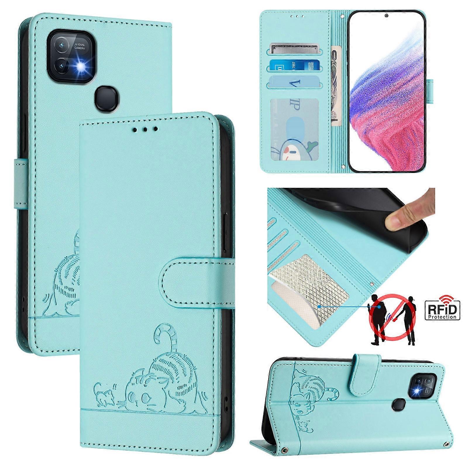 Cat Rat Pattern PU Case Pour Infinix Hot 10i