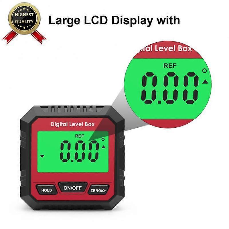 4*90 Digital Level Protractor Inclinometer Magnetic Base Digital Angle Gauge With Backlight Level Tester Measuring Tools New
