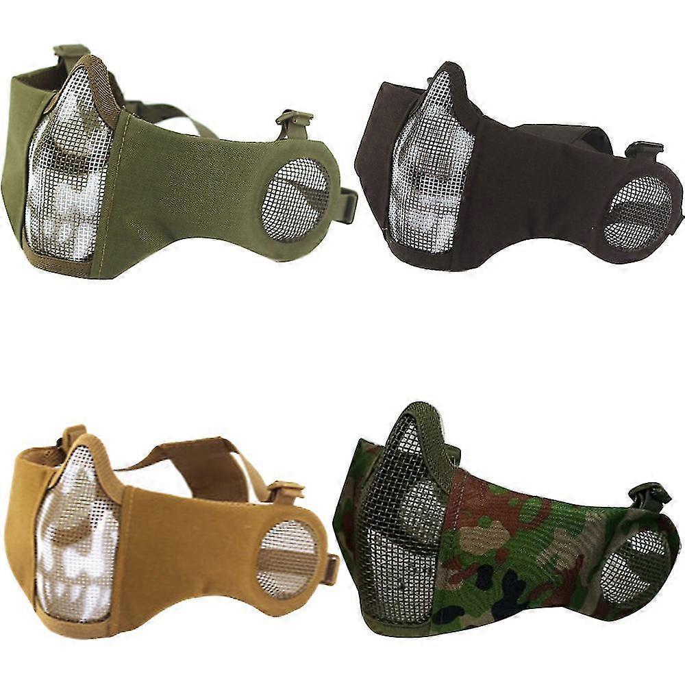 الادسنس شبكة الصلب نصف قناع الوجه التكتيكية حماية سترايك كرات الطلاء هالوين عيد الفصح أقنعة الوجه ركوب الدراجات أغطية الرأس ل Airsoft / CS لعبة