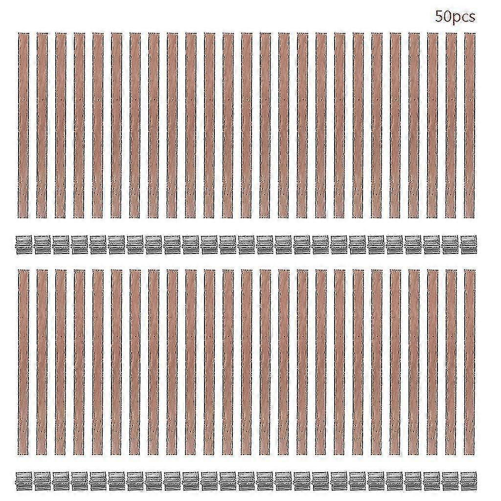 50pcs Wooden Wick Candle Core Sustainer Tab Diy For Candles Making Soy Wax Parffi 8mm