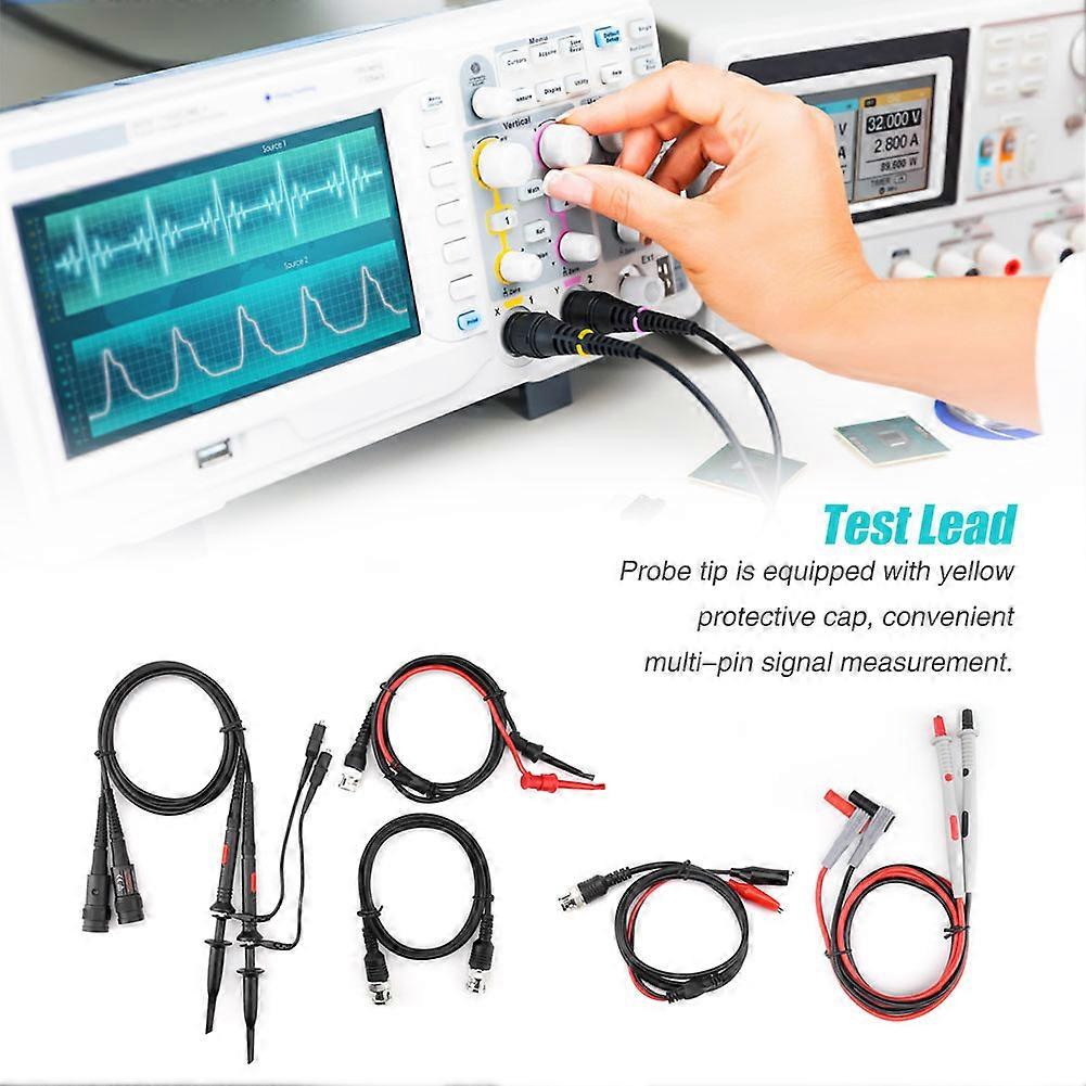 P1260D Oscilloscope Multimeter Test Leads with Crocodile Clips compatibleable Probe Tips Set