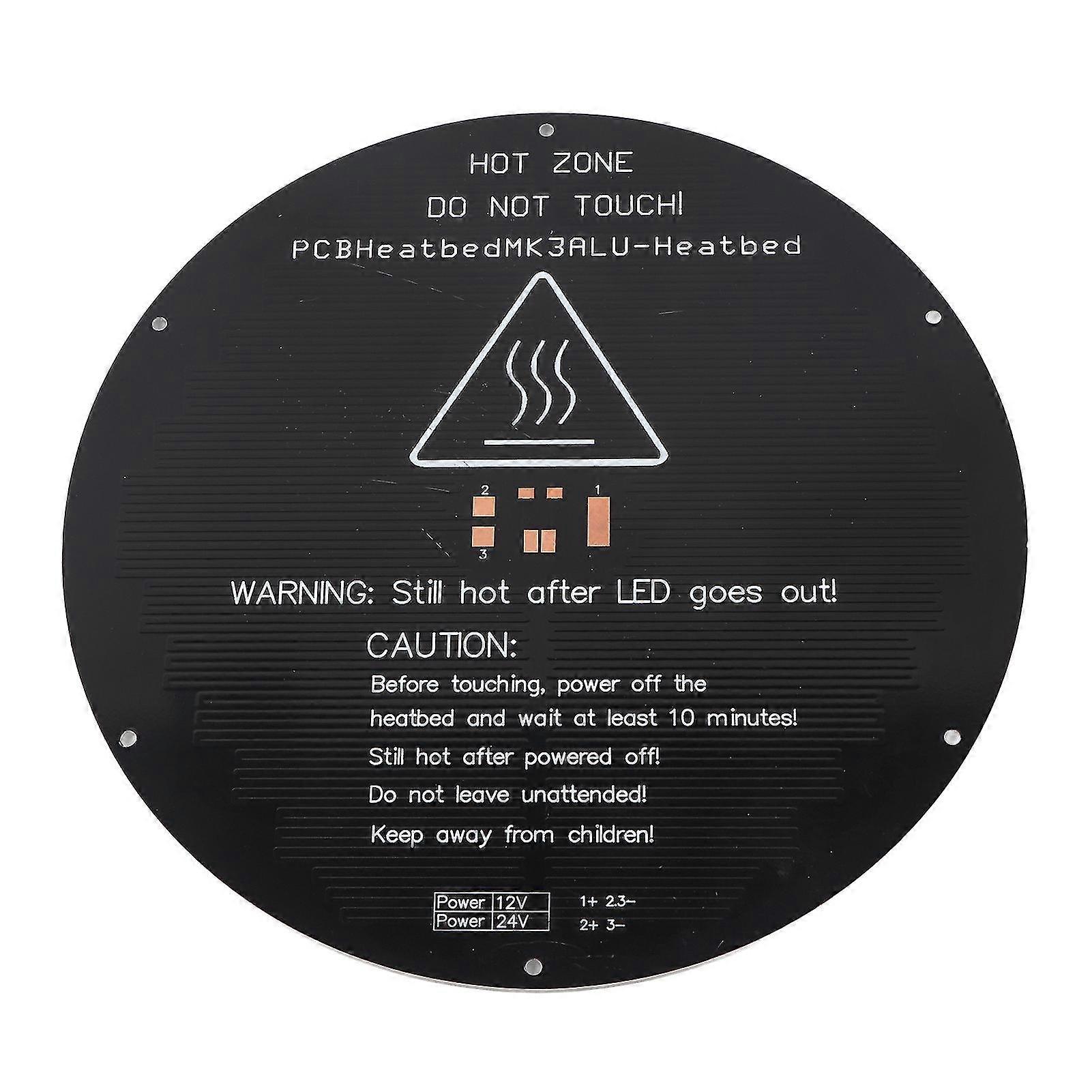 220x220x5mm κρεβάτι θερμότητας υποστρώματος αργιλίου 1224V στρογγυλό καυτό κρεβάτι - 3D μέρη εκτυπωτών