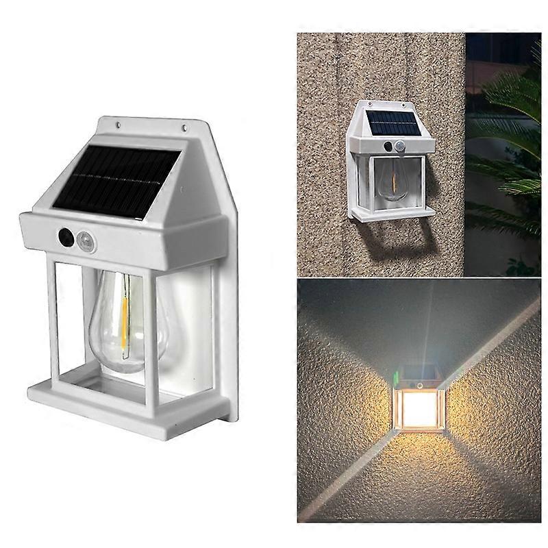 Solar Outdoor Tungsten Wall Light Regular White