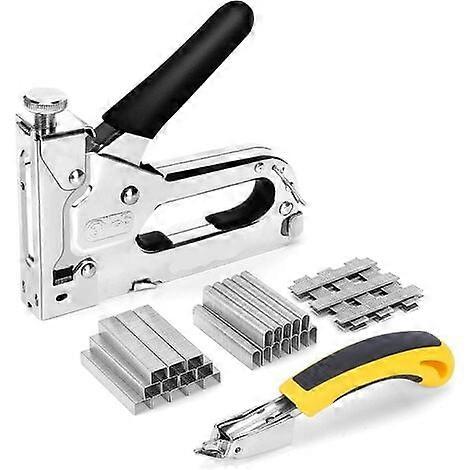 دباسة حائط MINKUROW مع مزيل دبابيس 3 في 1 دباسة خشبية و 3000 دبابيس ، دباسة شديدة التحمل للتنجيد ، السحابات ، الديكور ، النجارة ، F