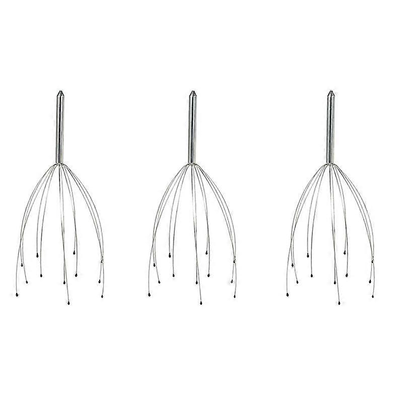 3X Silver Head Scalp Neck Stress Relax Massager
