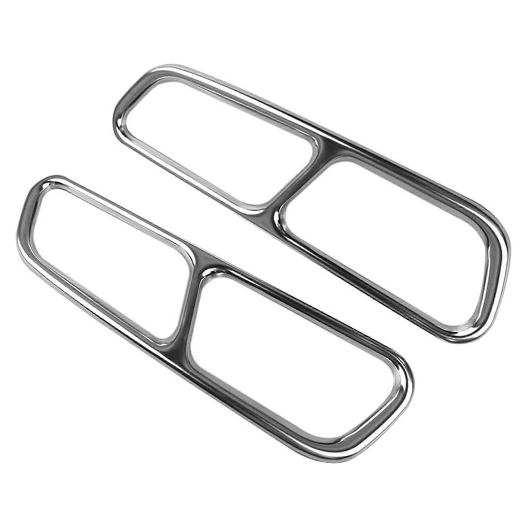 Car Tail Throat Frame Decoration Cover Trim Stainless Exhaust Pipe Exterior Accessories for- A6 C7