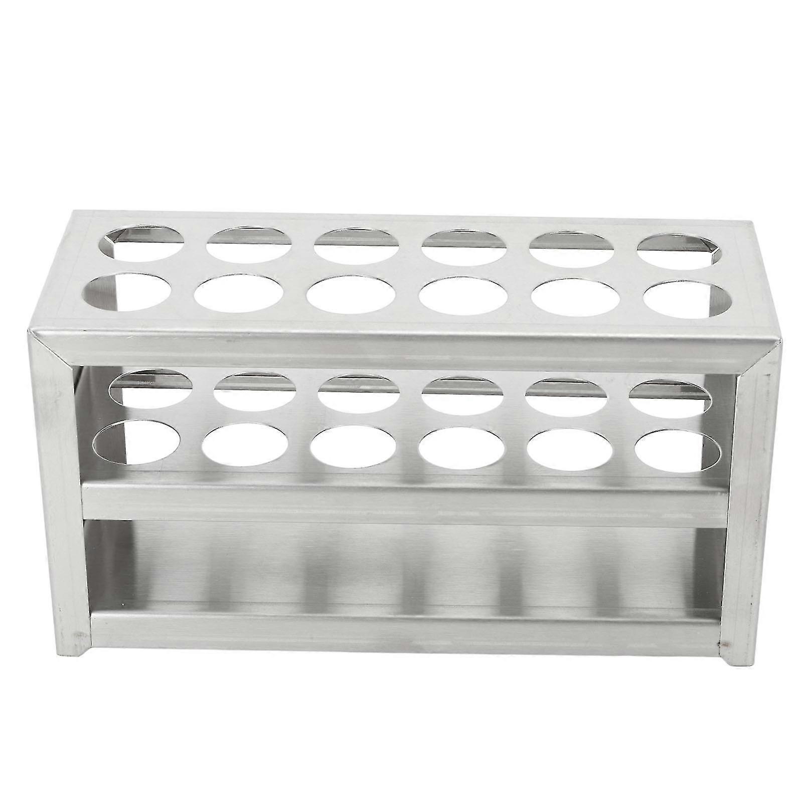 Stainless Steel 3-Tier Test Tube Rack with 12 Holes for Lab and School Use