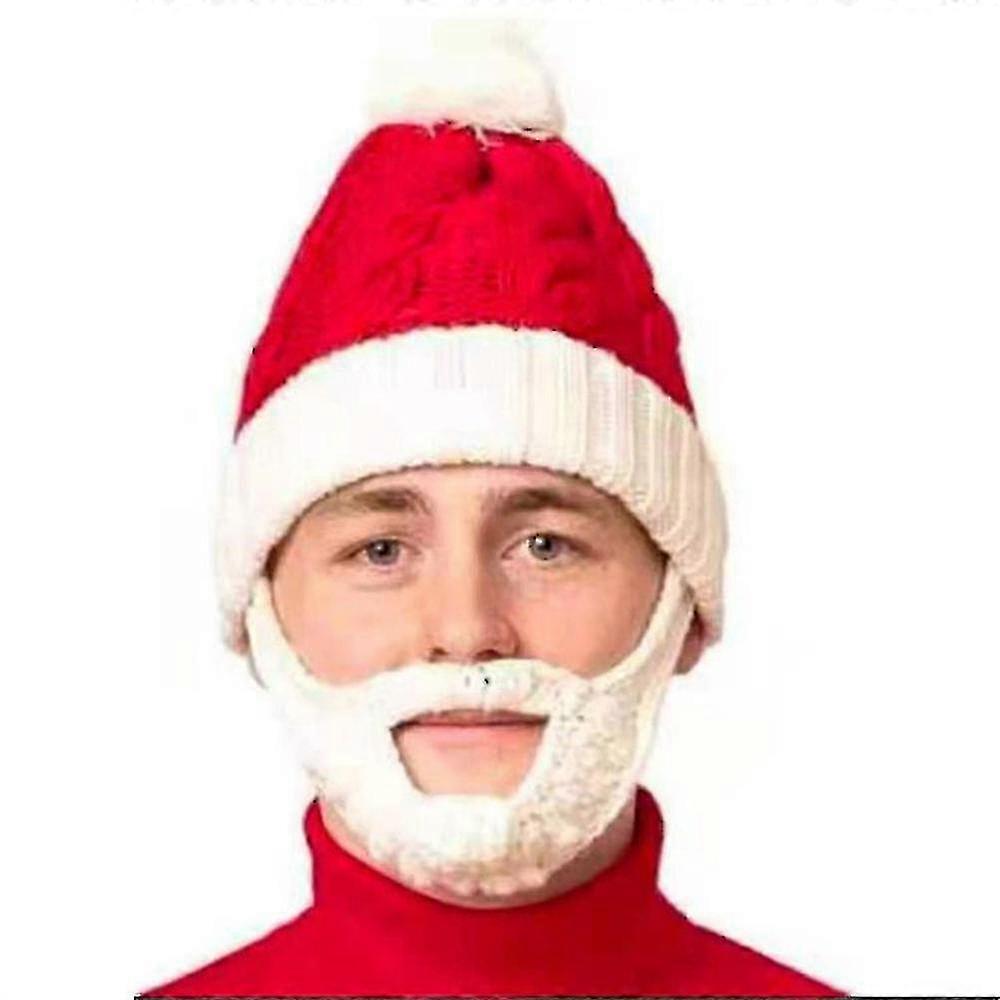 Santa Claus Knitted Hat Winter Wool Warm Crochet Christmas Hat