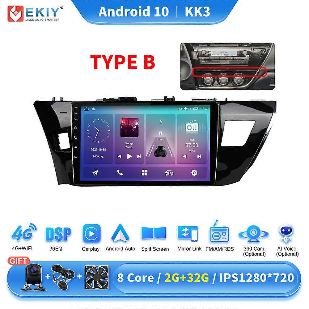 Car Radio 2Din Android For Toyota Corolla Ralink 2013 2014 2015 2016 Multimedia Player GPS Navigation Carplay Head Unit