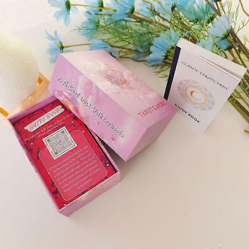 New Pink Classic Wait Tarot Cards Keyword Deck Oracle Card Games Family Party Board Games 12x7cm