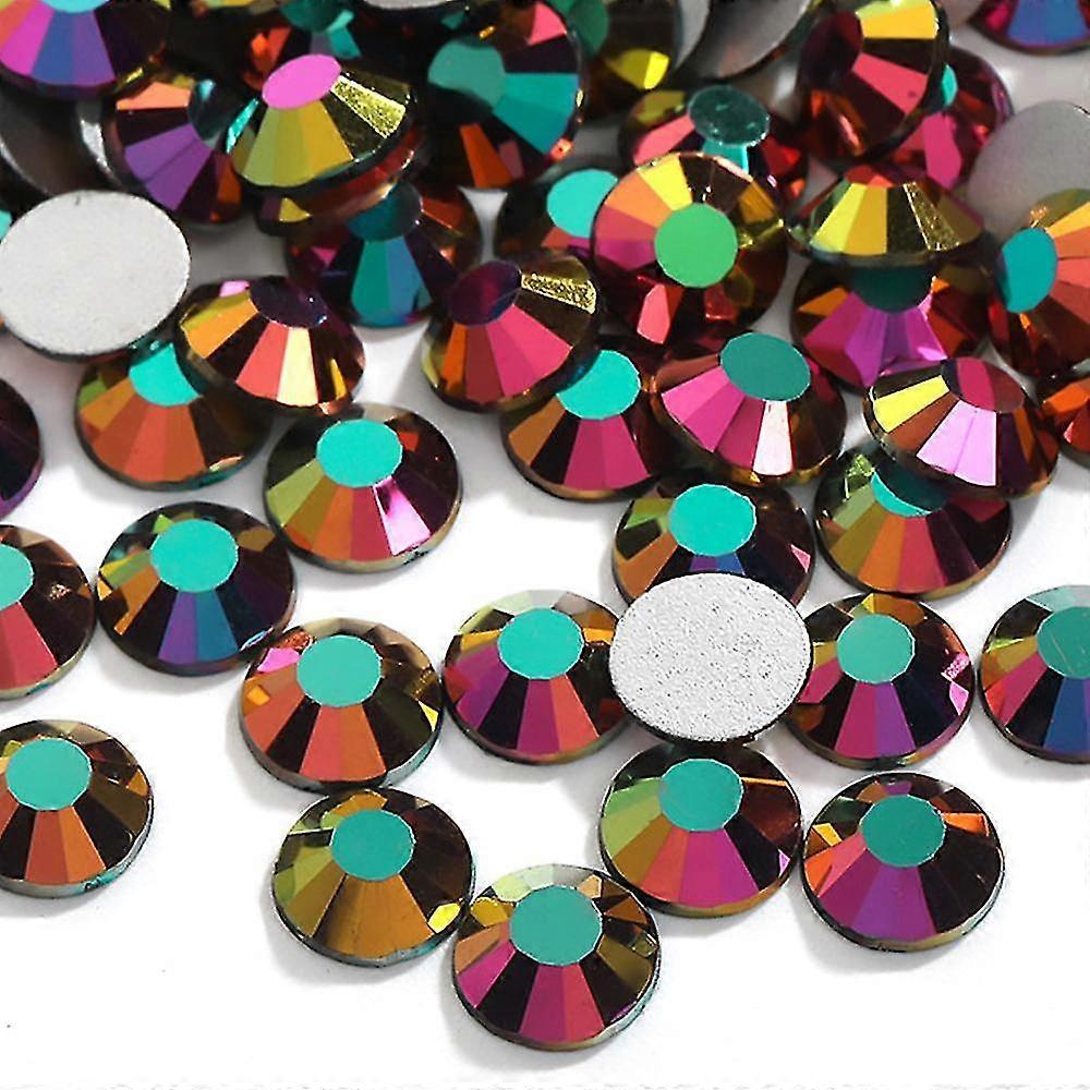 flat rygg krystall rhinestones runde edelstener