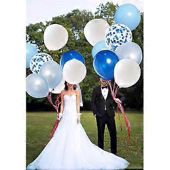 Bastex 10-Pack White Cloud Latex Balloons - Blue Sky Print Balloons For Baby Showers, Birthdays, Gender Reveals & Parties - View #2