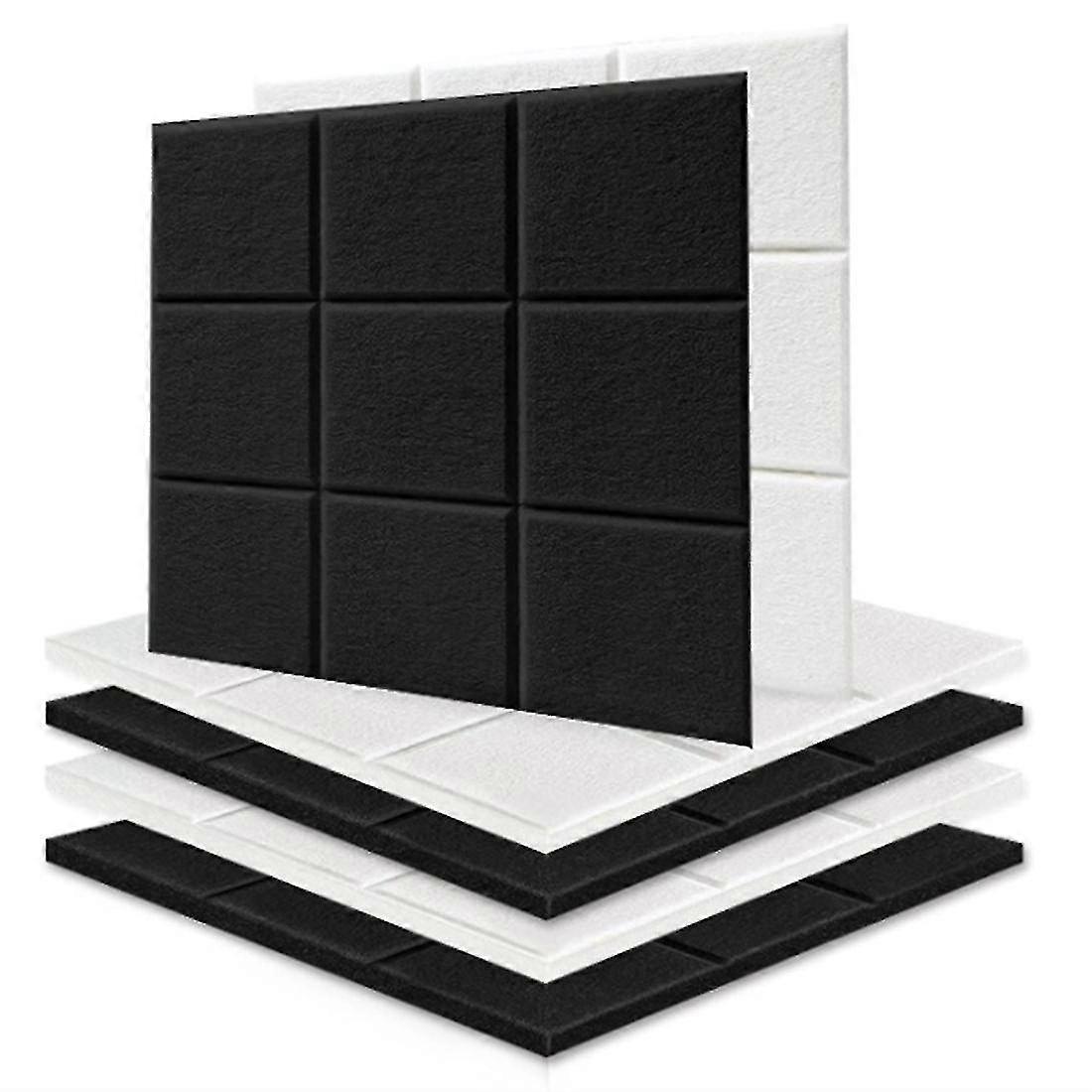6pcs 3d Acoustic Panels High Density Soundproof Wall Panels Beveled-MXBC