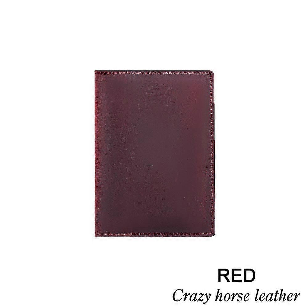 100% Genuine Crazy Horse Leather Passport Cover Solid Credit ID Card Case Holder Business Unisex Travel Wallet Recommanded