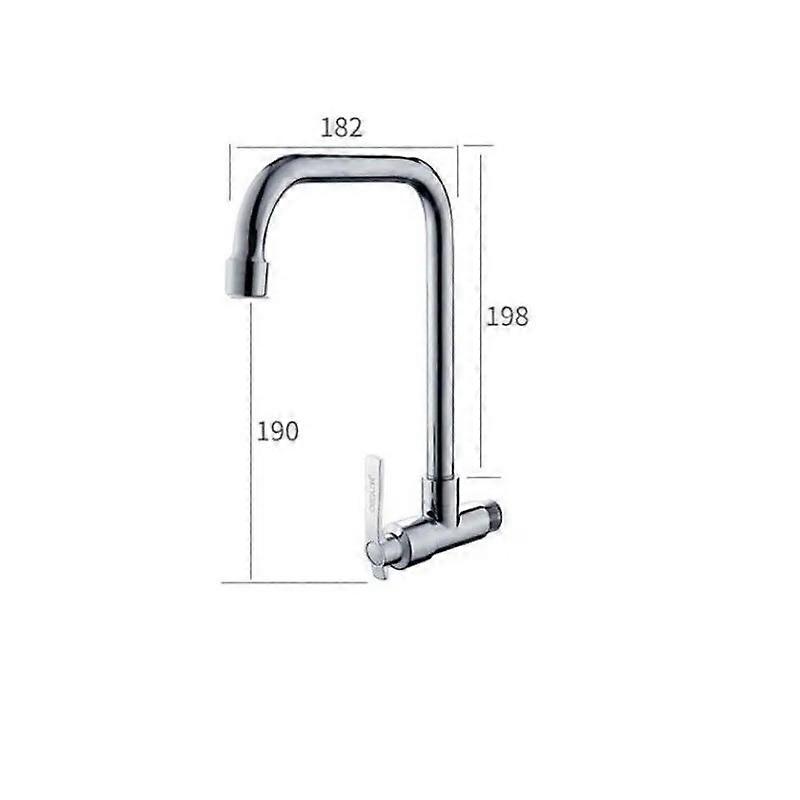 Wall Mount Kitchen 360 Rotating Swivel Basin Sink Faucet Single Handle Cold Tap