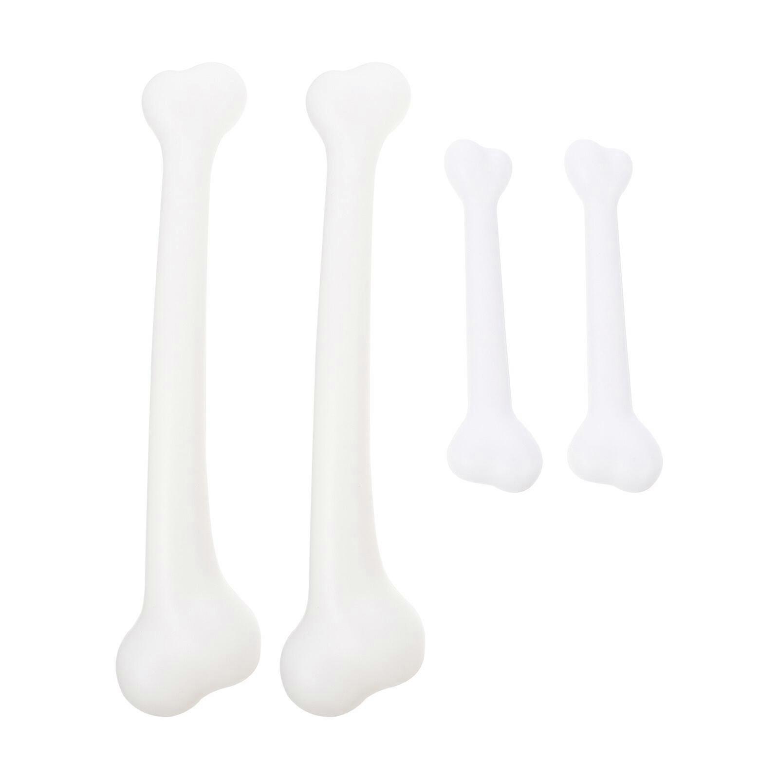 4pcs Halloween Bones Props Simulative Human Skeleton Bones Plastic Bones Model