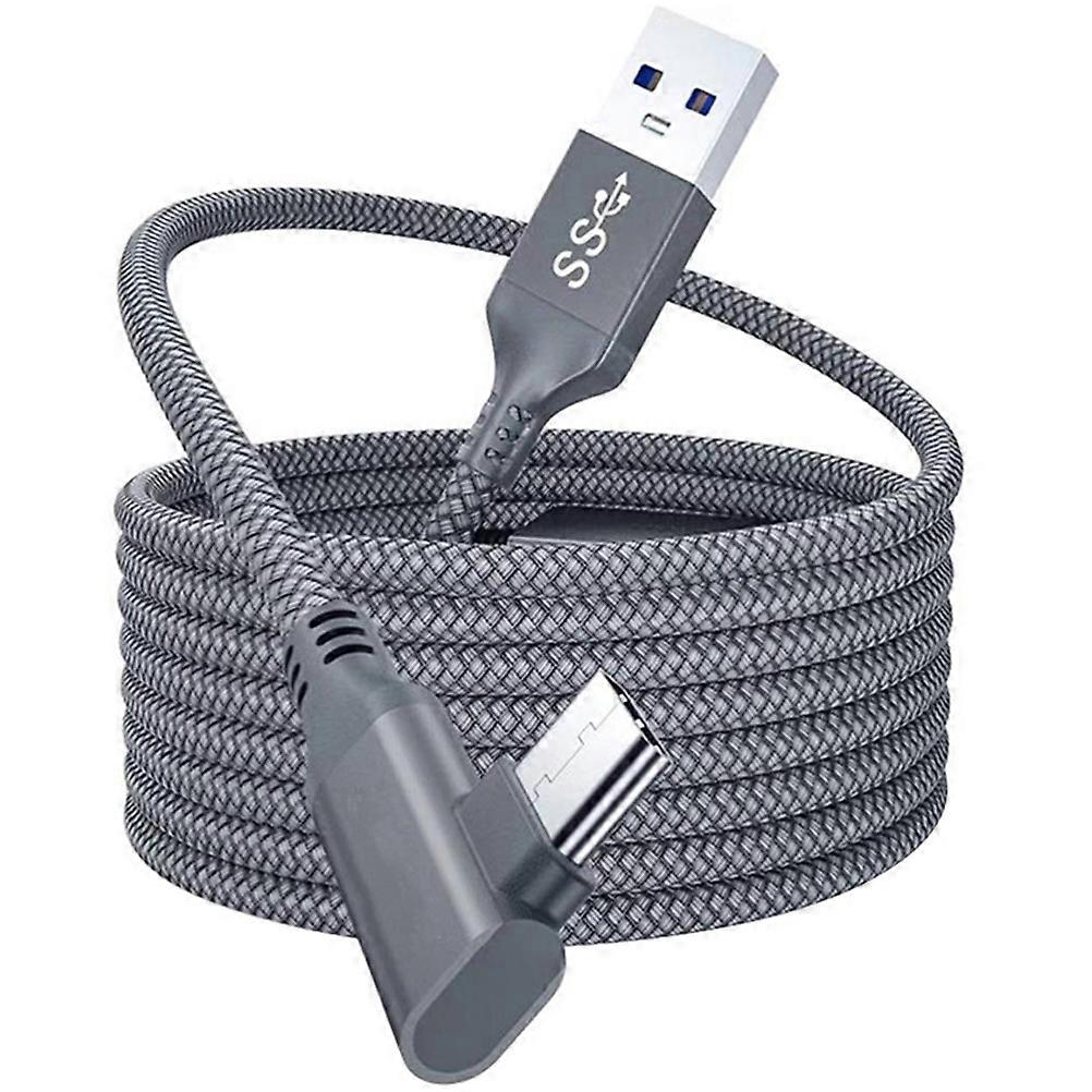 VR Cord Compatible for Oculus Link USB-C Steam Quest Type-C 3.0 VR (Silver)