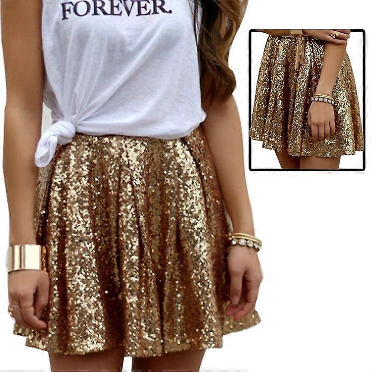 Women's Sequins A-line Short Skirt