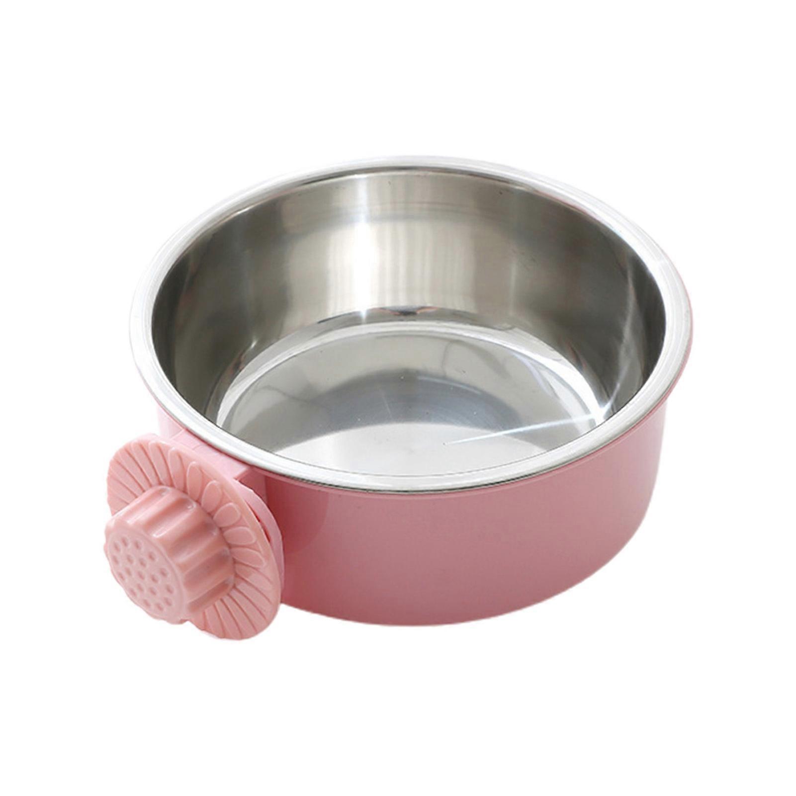 Corrugated Anti-Spill Hanging 2-in-1 Pet Bowl Set Detachable Space-Saving Siphon Principle Pet Accessory Mengxi