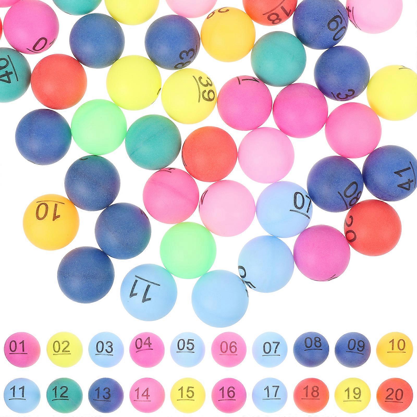1 Set of Colorful Lottery Game Balls Party Activity Props Numbered Game Balls Props